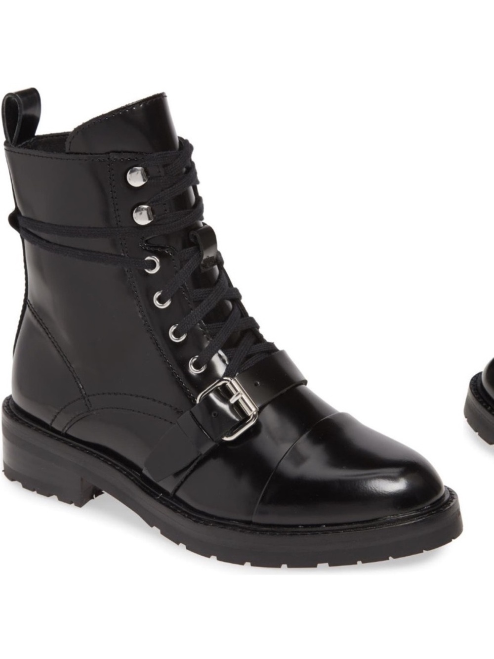 All Saints Donita Combat Boot, Black Size 39